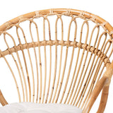 Benicia Modern Wicker Fair Natural Brown Rattan Dining Chair