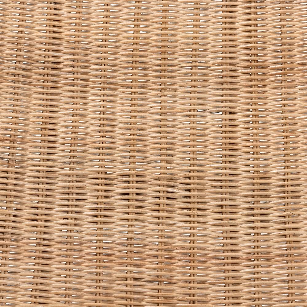 Herrara Modern Wicker Fair Natural Brown Antique Rattan Foldable Lounge Chair