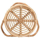 Jacinda Modern Wicker Fair Natural Brown Rattan End Table
