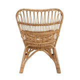 Earvin Modern Wicker Fair Natural Brown Rattan 2-Piece Armchair and Footstool Set