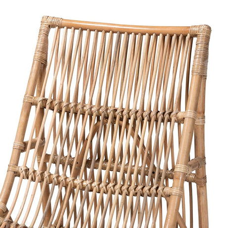 Genera Modern Wicker Fair Natural Rattan Lounge Chair