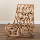Genera Modern Wicker Fair Natural Rattan Lounge Chair