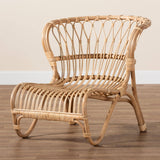 Alaya Modern Wicker Fair Natural Brown Rattan Accent Chair
