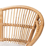 Adrina Modern Wicker Fair Natural Brown Rattan Dining Chair