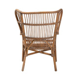 Lamaria Modern Bohmenian Natural Brown Antique Rattan Armchair