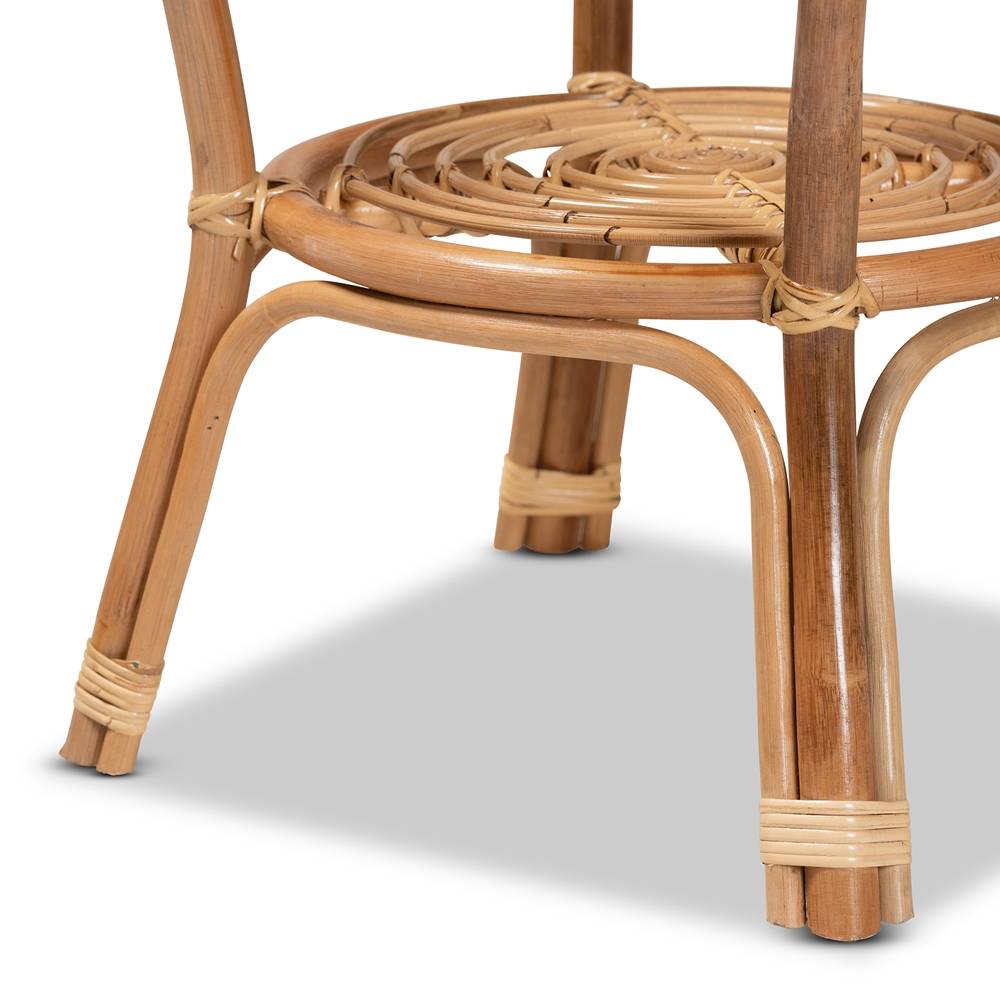 Cariel Modern Wicker Fair Natural Brown Rattan Coffee Table