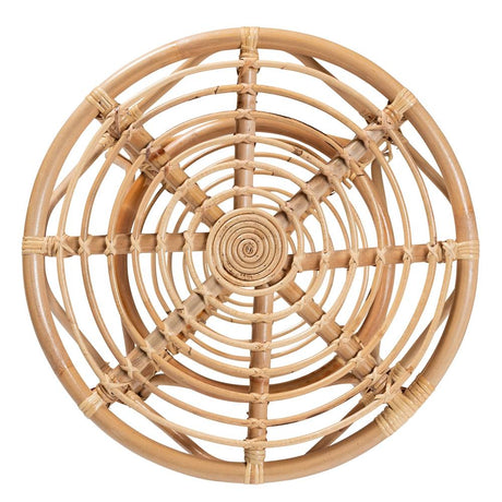 Cariel Modern Wicker Fair Natural Brown Rattan Coffee Table