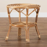 Cariel Modern Wicker Fair Natural Brown Rattan Coffee Table