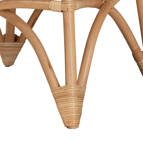 Elani Modern Wicker Fair Natural Rattan Coffee Table