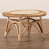 Elani Modern Wicker Fair Natural Rattan Coffee Table