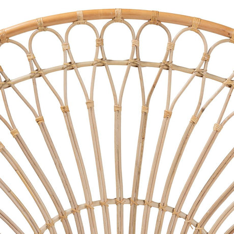 Devereaux Modern Wicker Fair Natural Brown Rattan Queen Size Standalone Headboard