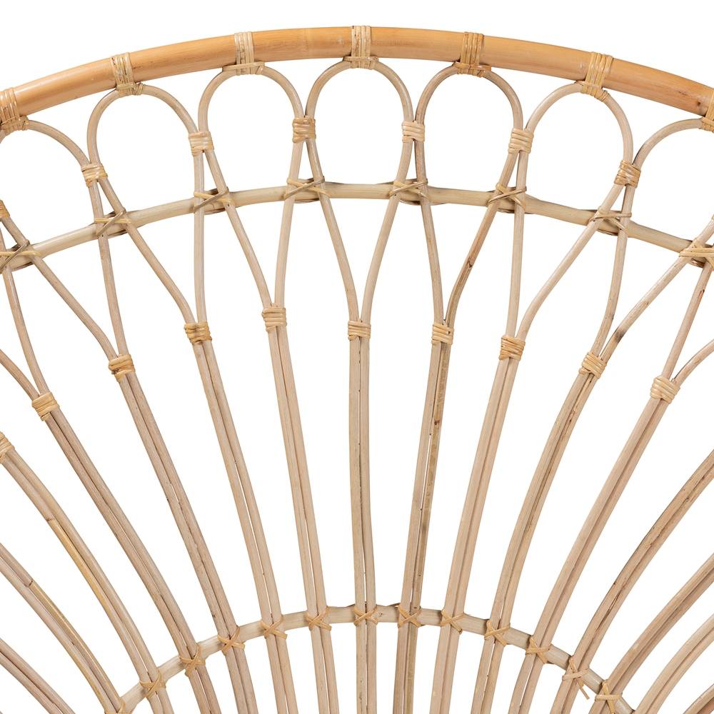 Devereaux Modern Wicker Fair Natural Brown Rattan King Size Standalone Headboard