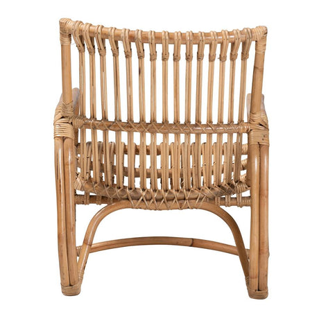 Blanca Modern Wicker Fair Natural Rattan Accent Chair