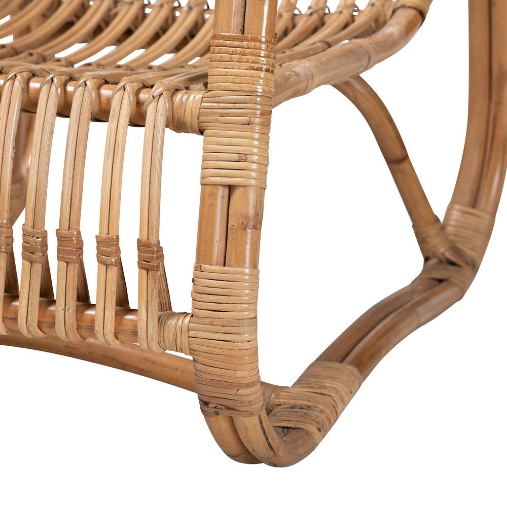 Blanca Modern Wicker Fair Natural Rattan Accent Chair