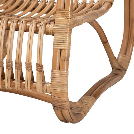 Blanca Modern Wicker Fair Natural Rattan Accent Chair