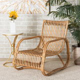 Blanca Modern Wicker Fair Natural Rattan Accent Chair