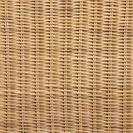 Shamara Modern Wicker Fair Natural Rattan and Mahogany Wood Dining Chair