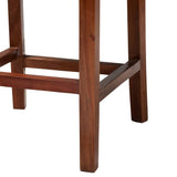 Racquel Modern Wicker Fair Natural Rattan and Mahogany Wood Counter Stool