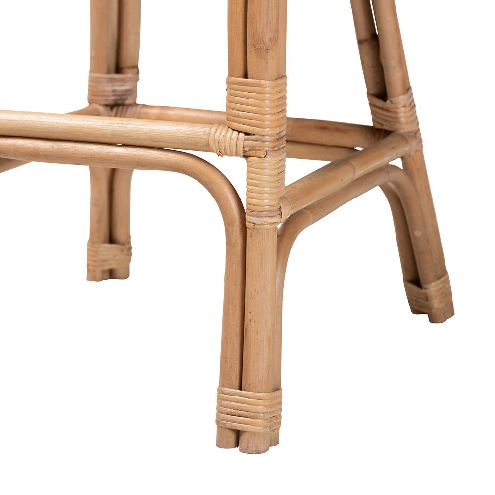 Neola Modern Wicker Fair Natural Rattan Bar Stool