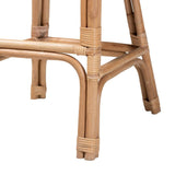 Neola Modern Wicker Fair Natural Rattan Bar Stool