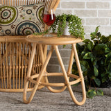 Rinjani Modern Wicker Fair Natural Brown Rattan End Table