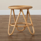 Rinjani Modern Wicker Fair Natural Brown Rattan End Table