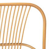Laina Modern Wicker Fair Natural Brown Rattan Queen Size Wall-mount Headboard
