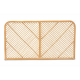 Sakina Modern Wicker Fair Natural Brown Rattan Queen Size Wall-mount Headboard