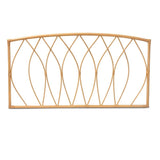 Halia Modern Wicker Fair Natural Brown Rattan Queen Size Wall-mount Headboard