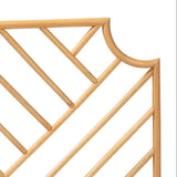 Giza Modern Wicker Fair Natural Brown Rattan Queen Size Wall-mount Headboard