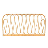 Carrick Modern Wicker Fair Natural Brown Rattan Queen Size Wall-mount Headboard