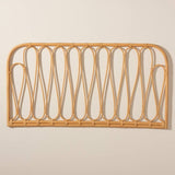 Carrick Modern Wicker Fair Natural Brown Rattan Queen Size Wall-mount Headboard