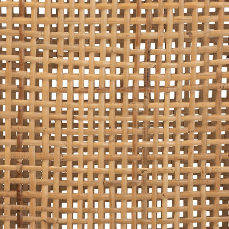 Arthur Mid-Century Modern Walnut Brown Mahogany Wood and Natural Rattan 2-Piece Dining Chair Set