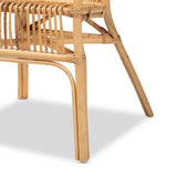 Murai Modern Wicker Fair Natural Brown Rattan Dining Chair