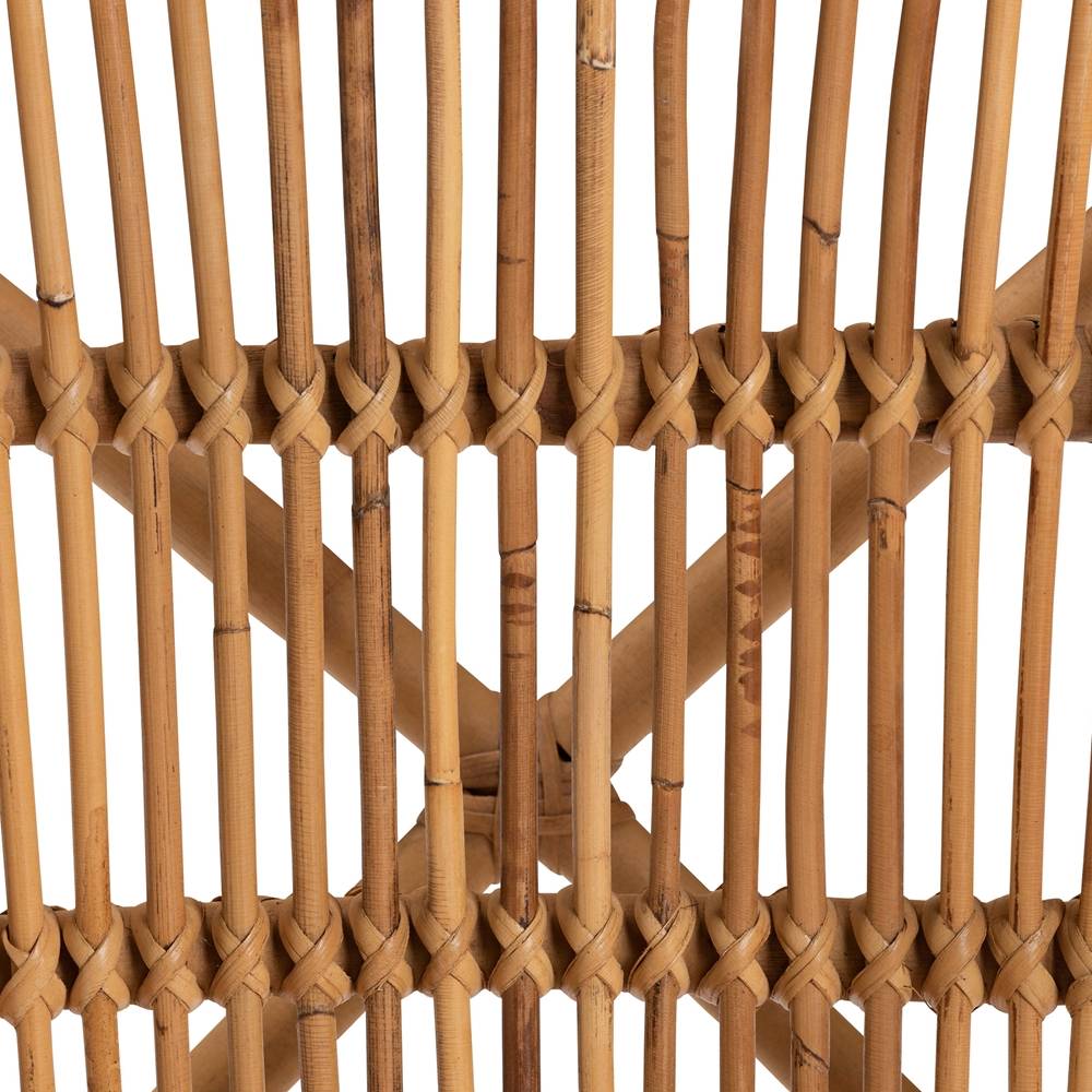 Murai Modern Wicker Fair Natural Brown Rattan Dining Chair