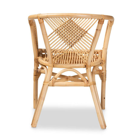 Kagama Modern Wicker Fair Natural Brown Rattan Dining Chair