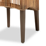 Sullivan Modern Wicker Fair Natural Brown Rattan 2-Piece Dining Chair Set