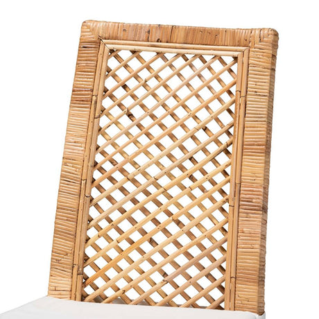 Argos Modern Wicker Fair Natural Brown Rattan 2-Piece Dining Chair Set