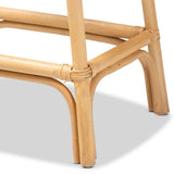 Elgon Modern Wicker Fair Natural Brown Rattan Counter Stool