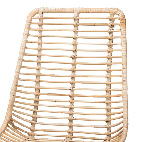 Manhattan Modern Wicker Fair Rattan and Natural Oak Finished Wood 5-Piece Dining Set