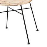 Manhattan Modern Wicker Fair Rattan and Natural Oak Finished Wood 5-Piece Dining Set