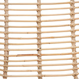 Manhattan Modern Wicker Fair Natural Brown Rattan and Black Metal 2-Piece Dining Chair Set