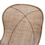 Sabelle Japandi Greywashed Rattan and Black Metal 2-Piece Dining Chair Set