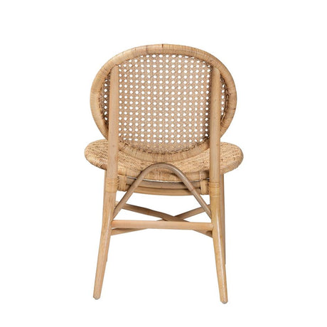 Osaka Modern Wicker Fair Natural Brown Rattan Dining Chair