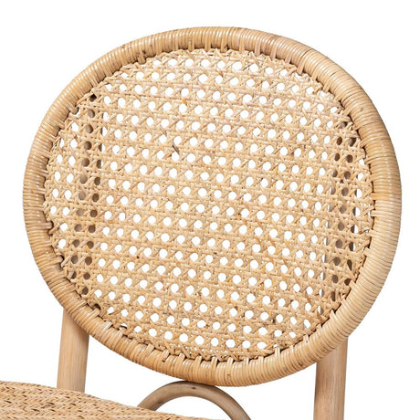 Osaka Modern Wicker Fair Natural Brown Rattan Dining Chair