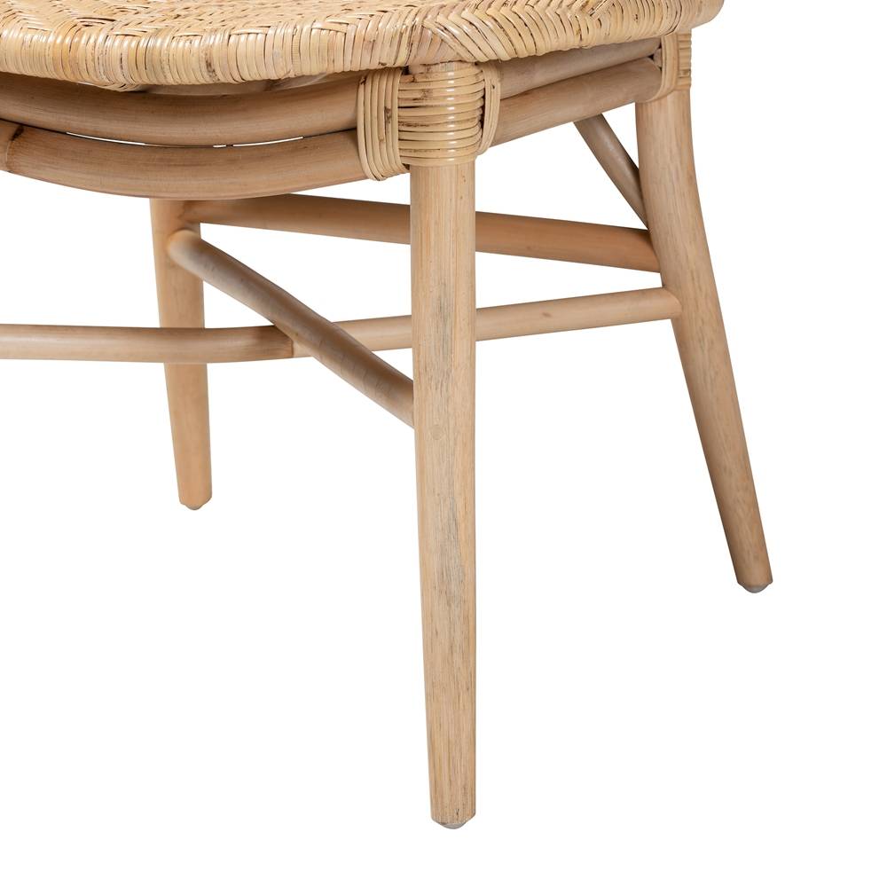 Osaka Modern Wicker Fair Natural Brown Rattan Dining Chair
