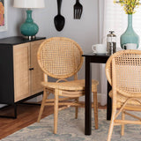 Osaka Modern Wicker Fair Natural Brown Rattan Dining Chair