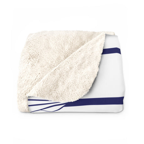 Clam Stripe Sherpa Fleece Blanket