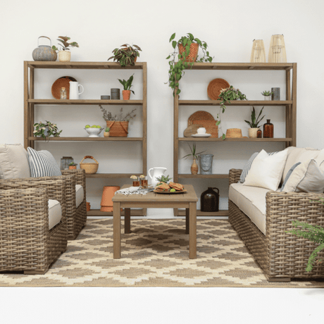 Coastal Teak Outdoor X Bookcase by Sunset West Model 5501-XBK
