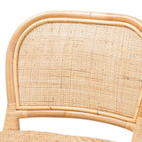 Adrena Modern Wicker Fair Natural Brown Rattan Counter Stool